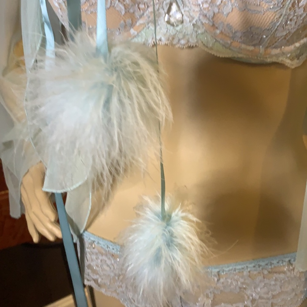 VINTAGE "RARE" CHANTEL THOMASS FOR VICTORIA'S SECRET 3 PIECE LINGERIE SET - Picture 5 of 16